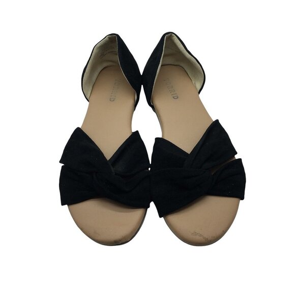 Torrid Sandals Women Size 7.5 Wide Width Criss Cross Slip On Black Cushion Soft - Picture 5 of 7